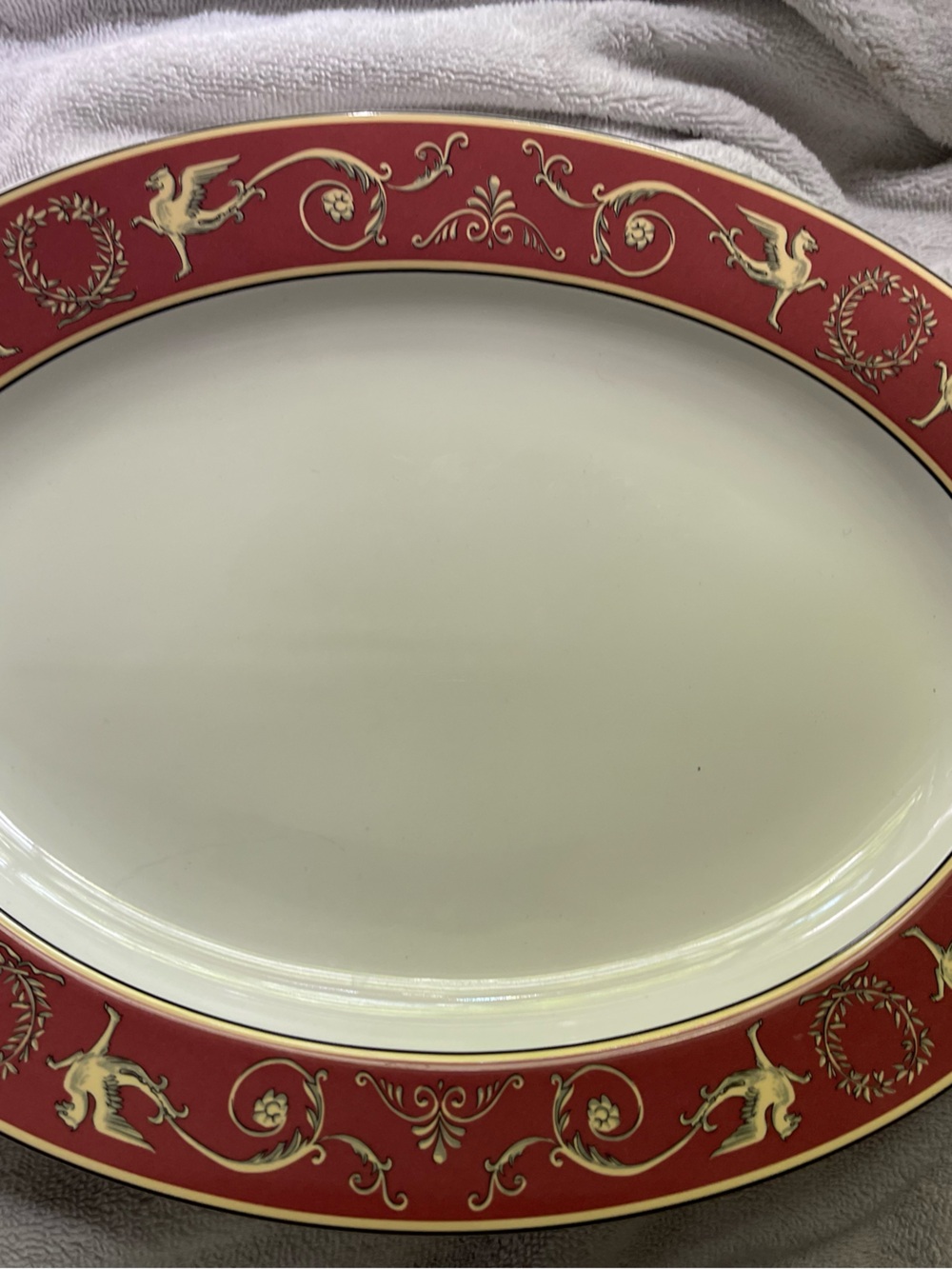 Christian Dior Griffon Porcelain Oval Serving Platter 14.5" Table d’Amis France